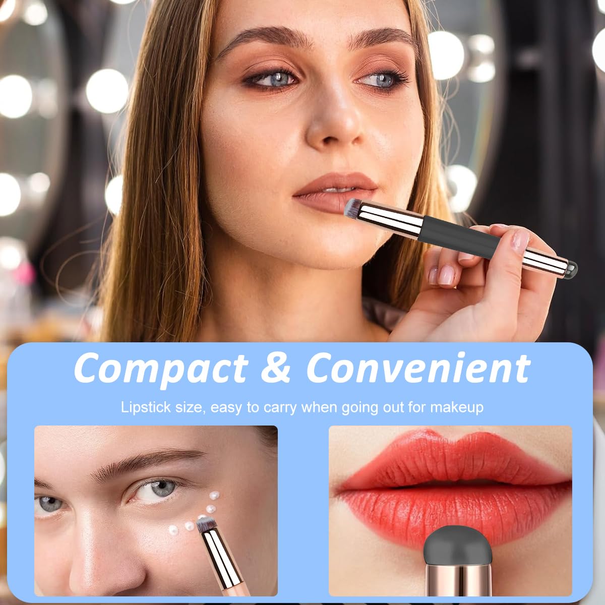 MAYCREATE Silicone Lip Applicator Silicone Lip Brush Lip Balm Lipstick Applicator with Dustproof Cap for Lipstick, Lip Gloss, Lip Tint, Lip Mask, Concealer Applicator, Black MAYCREATE Silicone Lip Applicator Silicone Lip Brush Lip Balm Lipstick Applicator with Dustproof Cap for Lipstick, Lip Gloss, Lip Tint, Lip Mask, Concealer Applicator, Black